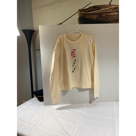 Xersion 3XL off white sweatshirt cotton blend New With Tags Keep Moving Graphics - Picture 11 of 12